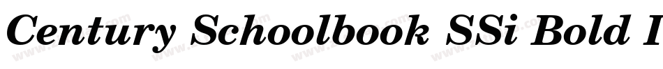 Century Schoolbook SSi Bold Italic字体转换
